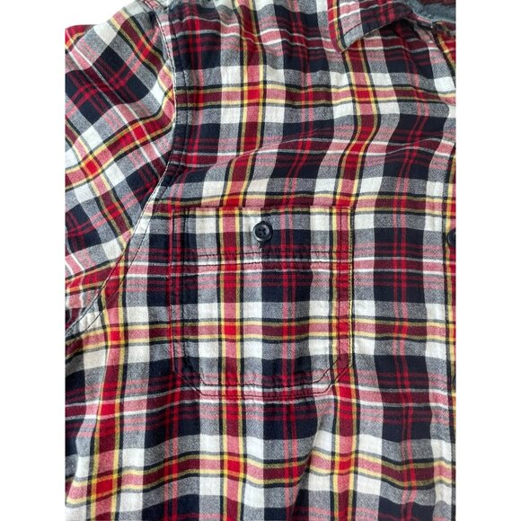 Alesbury Men’s Flannel Shirt Size L Red Plaid Long Sleeve Button Up Casual Lined - Picture 9 of 13